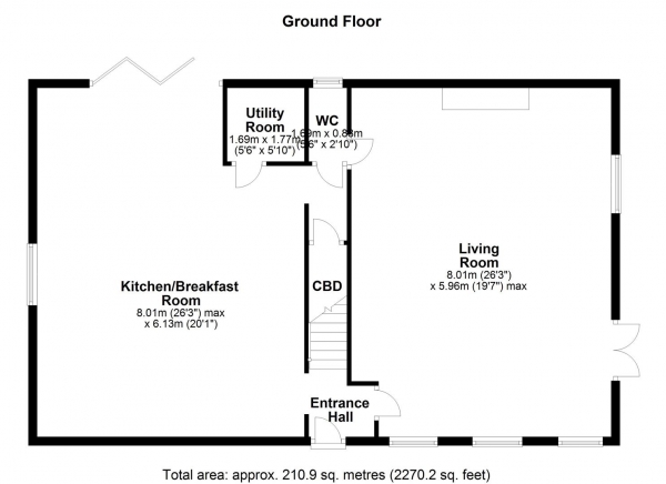 Floor Plan Image for 3 Bedroom Detached House for Sale in HALLMARK FINE HOMES | Queen Street, Carlton, Wakefield