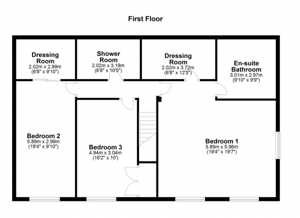 Floor Plan Image for 3 Bedroom Detached House for Sale in HALLMARK FINE HOMES | Queen Street, Carlton, Wakefield