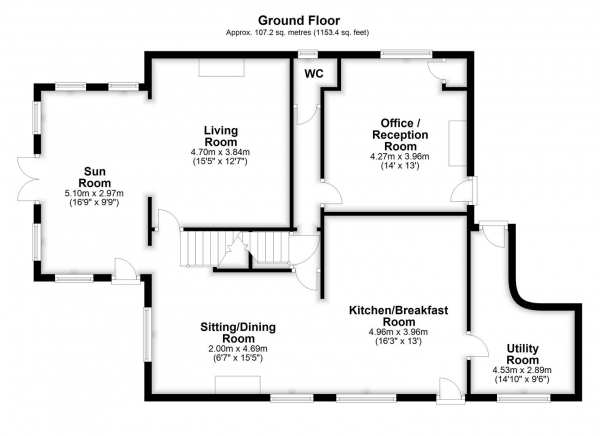 Floor Plan Image for 4 Bedroom Link Detached House for Sale in HALLMARK FINE HOMES | Almshouse Lane, Newmillerdam, Wakefield