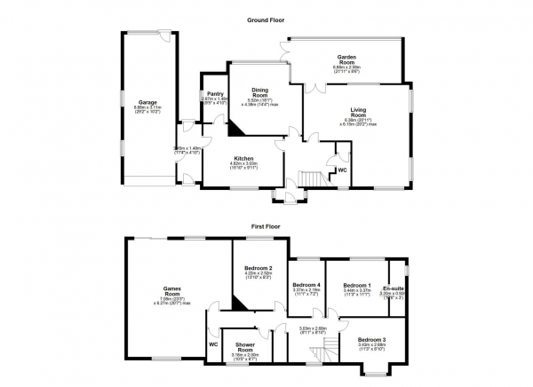 Floor Plan Image for 4 Bedroom Detached House for Sale in HALLMARK FINE HOMES | Wakefield Road, Horbury, Wakefield