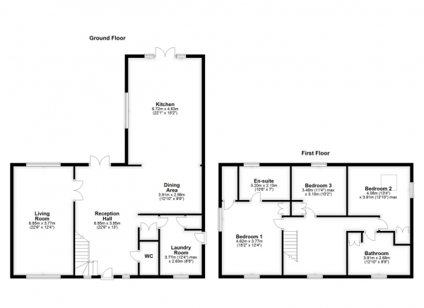 Floor Plan Image for 6 Bedroom Detached House for Sale in HALLMARK FINE HOMES | Middlefield Lane, Kirk Smeaton, Pontefract