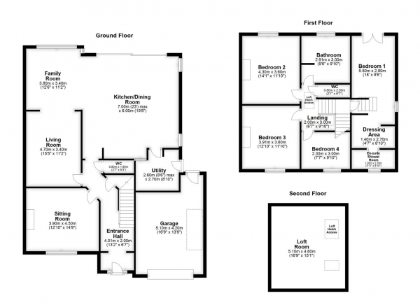 Floor Plan Image for 4 Bedroom Semi-Detached House for Sale in HALLMARK FINE HOMES | Woodthorpe Lane, Sandal, Wakefield