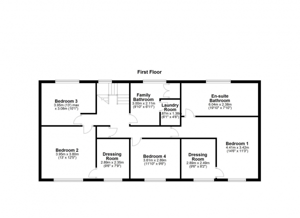 Floor Plan for 4 Bedroom Detached House for Sale in HALLMARK FINE HOMES | Cobcroft Lane, Cridling Stubbs, Knottingley, WF11, 0AZ -  &pound650,000