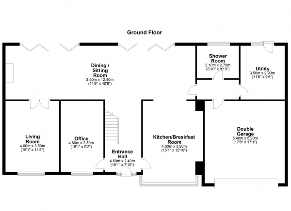 Floor Plan for 5 Bedroom Detached House for Sale in HALLMARK FINE HOMES | Baghill Road, West Ardsley, WF3, 1DF -  &pound995,000