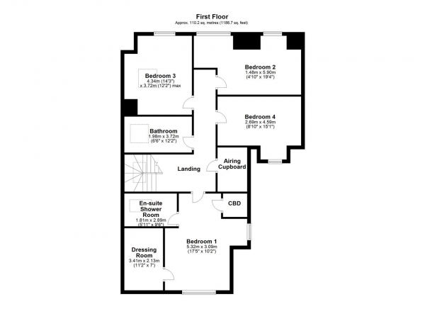 Floor Plan Image for 4 Bedroom Detached House for Sale in HALLMARK FINE HOMES | Ackworth Road, Featherstone, Pontefract