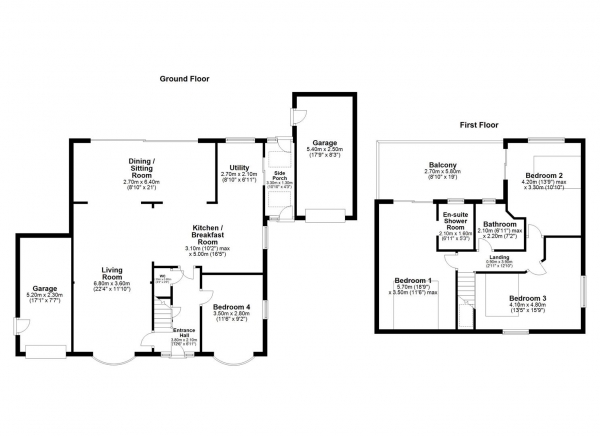 Floor Plan Image for 4 Bedroom Detached House for Sale in HALLMARK FINE HOMES | Runtlings Lane, Ossett