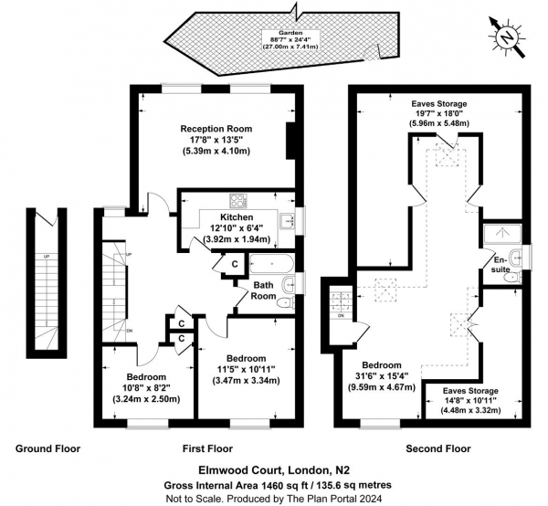 Floor Plan Image for 3 Bedroom Maisonette for Sale in Elm Gardens, East Finchley, N2