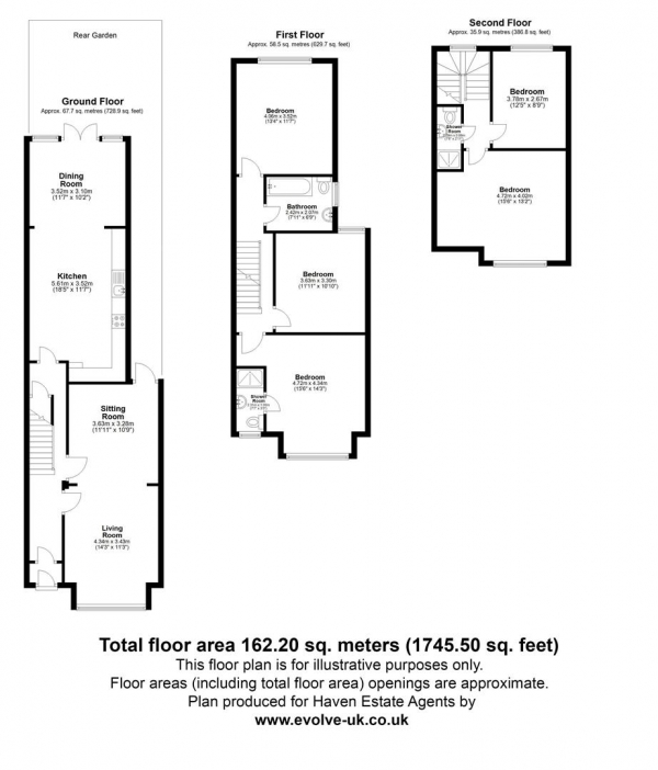 Floor Plan Image for 5 Bedroom Terraced House for Sale in Durham Road, East Finchley, N2