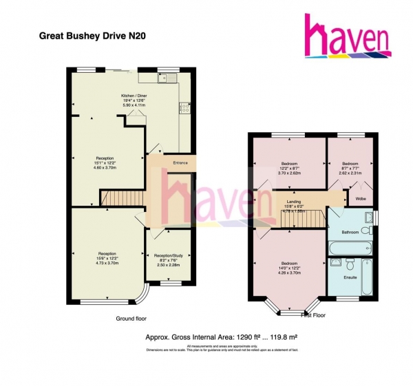 Floor Plan Image for 3 Bedroom Property for Sale in Great Bushey Drive, Totteridge, N20