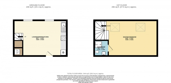 Floor Plan Image for 1 Bedroom Flat for Sale in Windsor Road, Barry