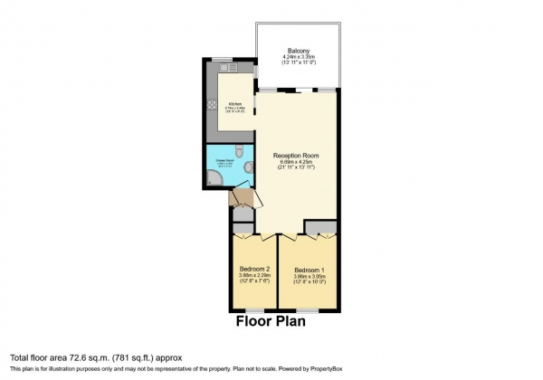 Floor Plan Image for 2 Bedroom Apartment for Sale in Barry