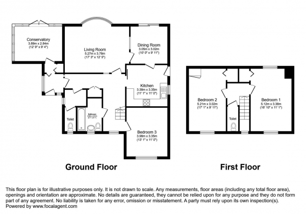 Floor Plan Image for 3 Bedroom Detached Bungalow for Sale in Danygraig Avenue, Porthcawl