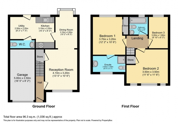 Floor Plan Image for 3 Bedroom Detached House for Sale in Heol Leubren, Barry