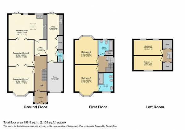 Floor Plan Image for 4 Bedroom Semi-Detached House for Sale in Colcot Road, Barry