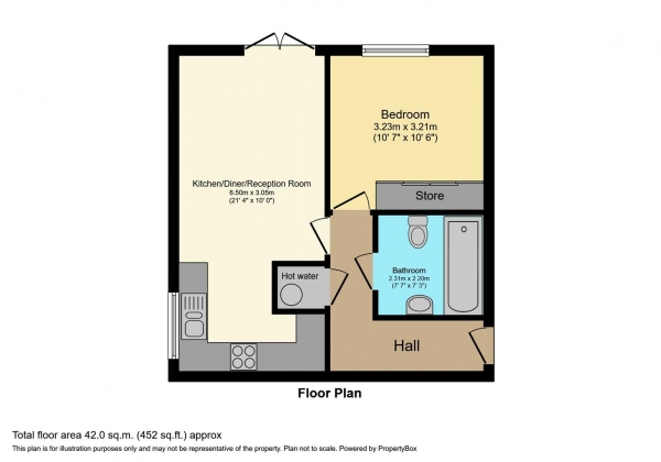 Floor Plan Image for 1 Bedroom Apartment for Sale in Cei Dafydd, Barry