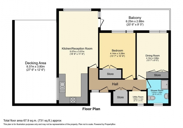 Floor Plan Image for 2 Bedroom Bungalow for Sale in St Osyth Court, Barry