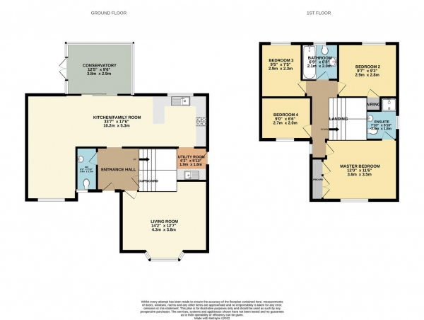 Floor Plan Image for 4 Bedroom Detached House for Sale in Borage Close, Pontprennau, Cardiff