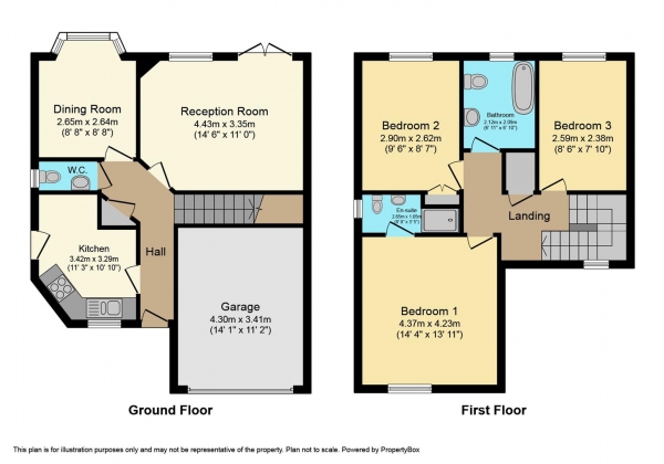 Floor Plan Image for 3 Bedroom Detached House for Sale in Clos Cwm Barri, Barry