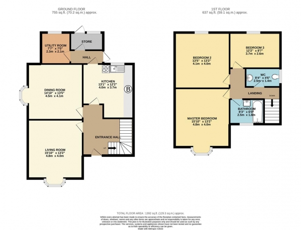 Floor Plan Image for 3 Bedroom Detached House for Sale in Caedu Road, Ogmore Vale, Bridgend