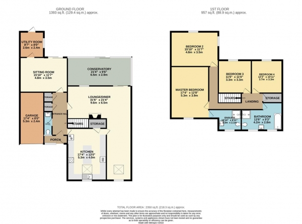 Floor Plan for 4 Bedroom Detached House for Sale in Parc Castell-Y-Mynach, Creigiau, Cardiff, CF15, 9NU - Guide Price &pound600,000