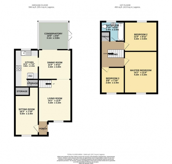 Floor Plan Image for 3 Bedroom Detached House for Sale in Cardigan Crescent, Boverton, Llantwit Major