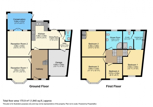 Floor Plan Image for 4 Bedroom Semi-Detached House for Sale in Porth-Y-Castell, Barry