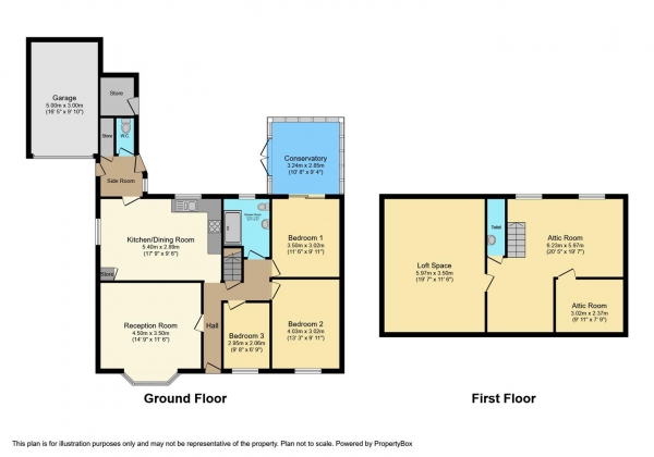 Floor Plan Image for 3 Bedroom Semi-Detached Bungalow for Sale in Springfield Rise, Barry