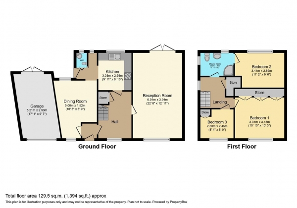 Floor Plan Image for 3 Bedroom Semi-Detached House for Sale in Hazledene Close, Barry