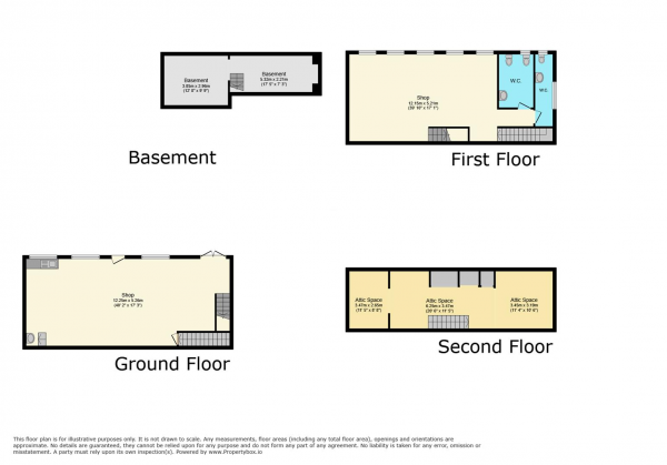 Floor Plan for Commercial Property for Sale in Market Street, Barry, CF62, 7AS - Guide Price &pound270,000