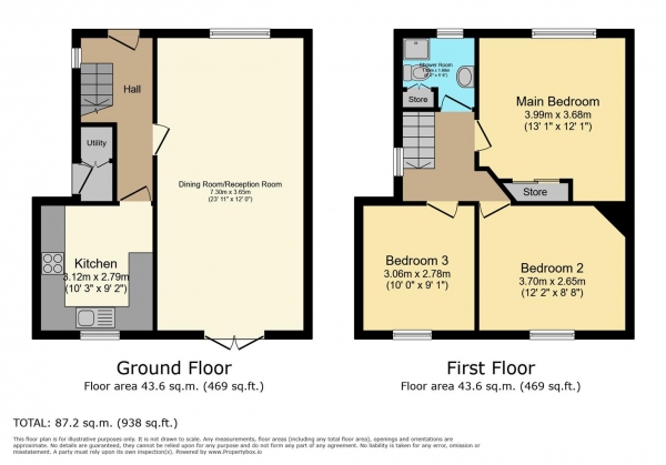 Floor Plan Image for 3 Bedroom Semi-Detached House for Sale in Westward Rise, Barry