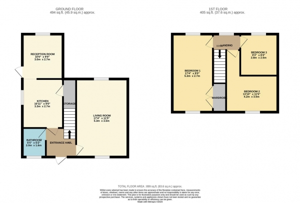 Floor Plan Image for 3 Bedroom Semi-Detached House for Sale in Fferm Goch, Llangan, Bridgend