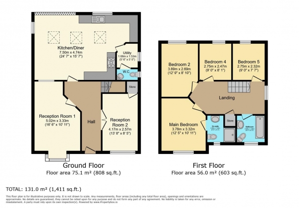 Floor Plan Image for 4 Bedroom Detached House for Sale in Eithinen Ber, Barry