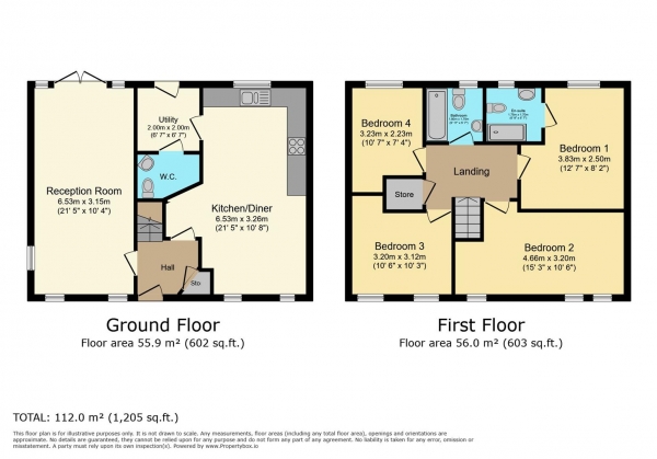 Floor Plan Image for 4 Bedroom Detached House for Sale in Baruc Way, Barry