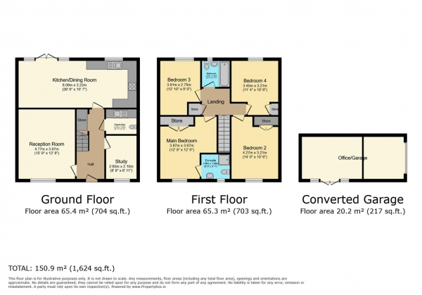 Floor Plan Image for 4 Bedroom Detached House for Sale in Heol Y Sianel, Rhoose, Barry