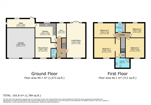 Floor Plan Image for 4 Bedroom Detached House for Sale in Heol Fioled, Barry