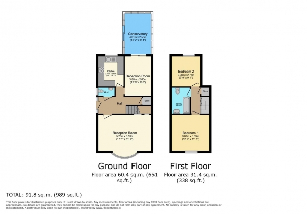 Floor Plan Image for 2 Bedroom Detached House for Sale in Brenig Close, Barry