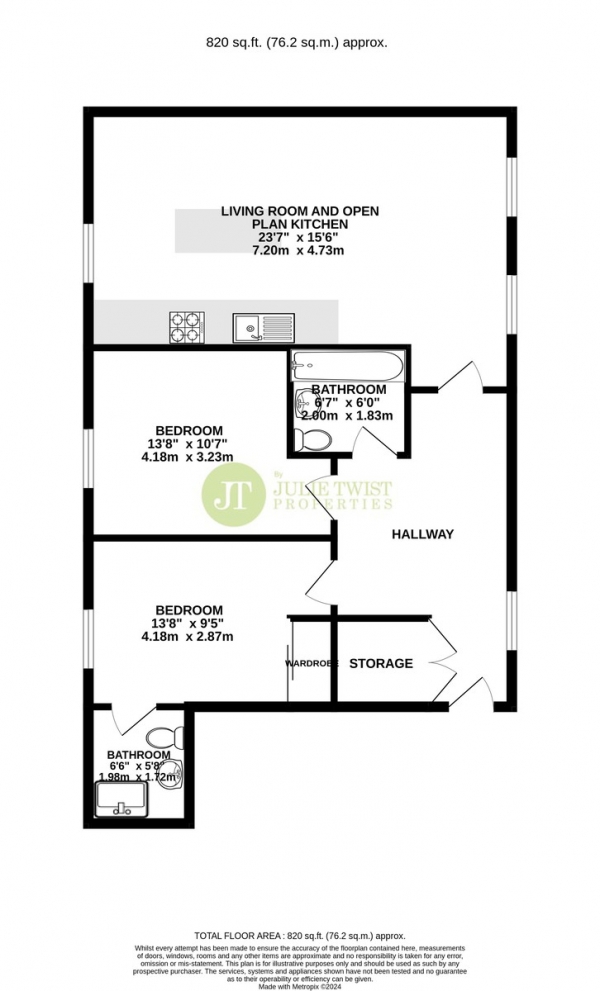 Floor Plan Image for 2 Bedroom Apartment for Sale in Murrays' Mills, Bengal Street