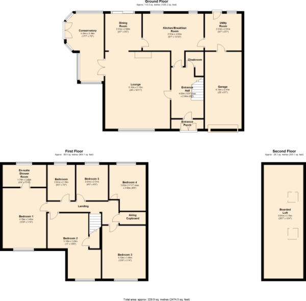 Floor Plan Image for 5 Bedroom Detached House for Sale in Beech View Road, Kingsley