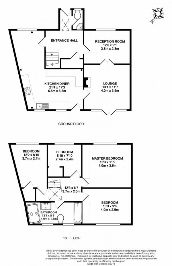 Floor Plan Image for 4 Bedroom Semi-Detached House for Sale in 44 Rectory Lane