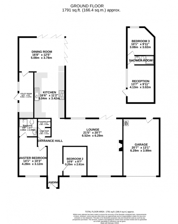 Floor Plan Image for 2 Bedroom Detached Bungalow for Sale in Church Road, Byfleet