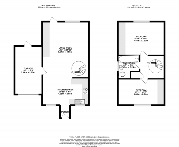 Floor Plan Image for 2 Bedroom Detached House for Sale in Circle Gardens, Byfleet