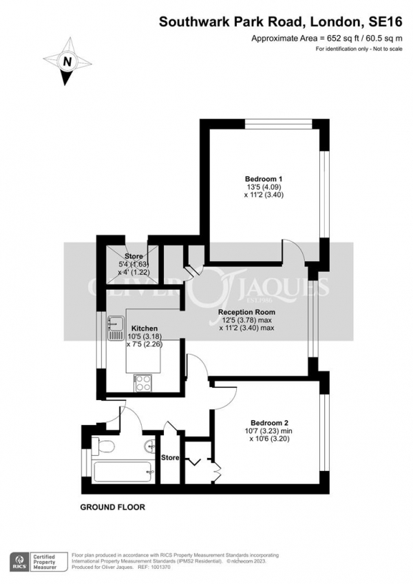 Floor Plan Image for 2 Bedroom Maisonette for Sale in Southwark Park Road, Rotherhithe