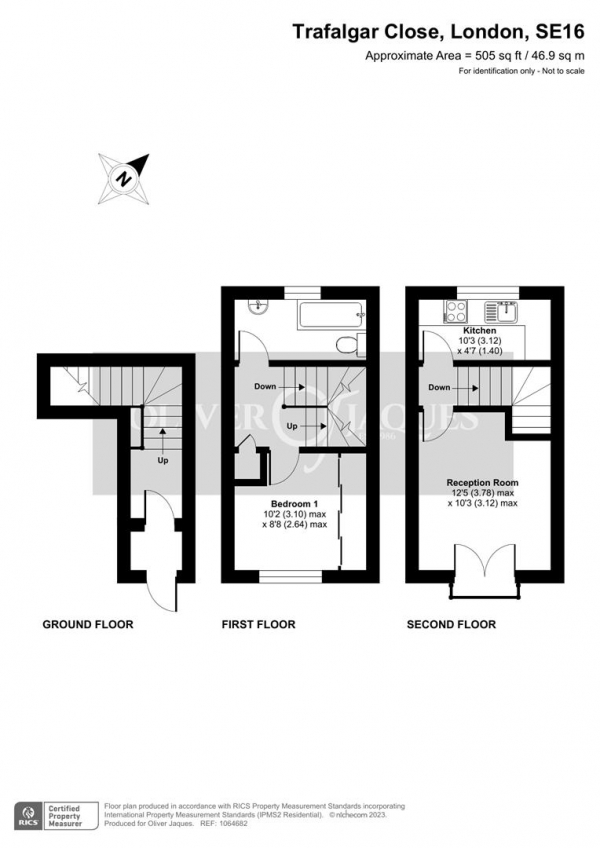 Floor Plan Image for 1 Bedroom Maisonette for Sale in Trafalgar Close, Surrey Quays