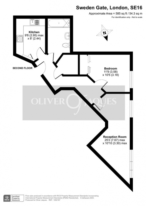 Floor Plan Image for 1 Bedroom Apartment for Sale in Sweden Gate, Surrey Quays