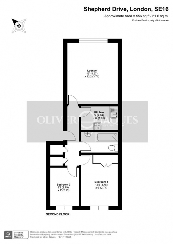 Floor Plan Image for 2 Bedroom Property for Sale in Sheppard Drive, South Bermondsey