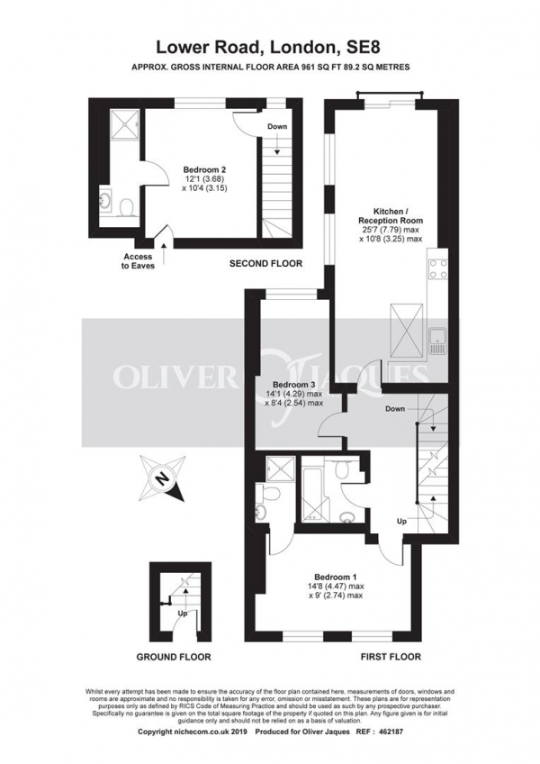 Floor Plan Image for 3 Bedroom Apartment for Sale in Lower Road, Surrey Quays