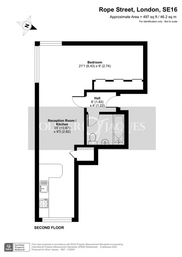 Floor Plan Image for Studio for Sale in Rope Street, Surrey Quays