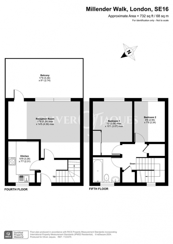 Floor Plan Image for 2 Bedroom Flat for Sale in Millender Walk, Surrey Quays