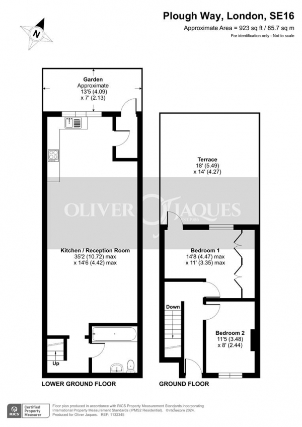 Floor Plan Image for 2 Bedroom Flat for Sale in Plough Way, Surrey Quays