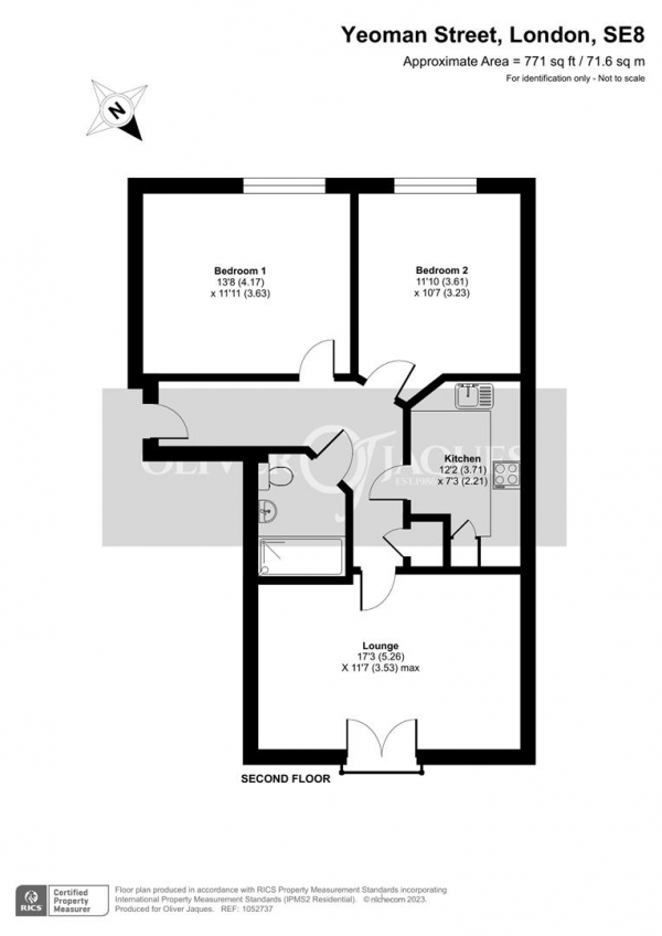 Floor Plan Image for 2 Bedroom Apartment for Sale in Yeoman Street, Surrey Quays